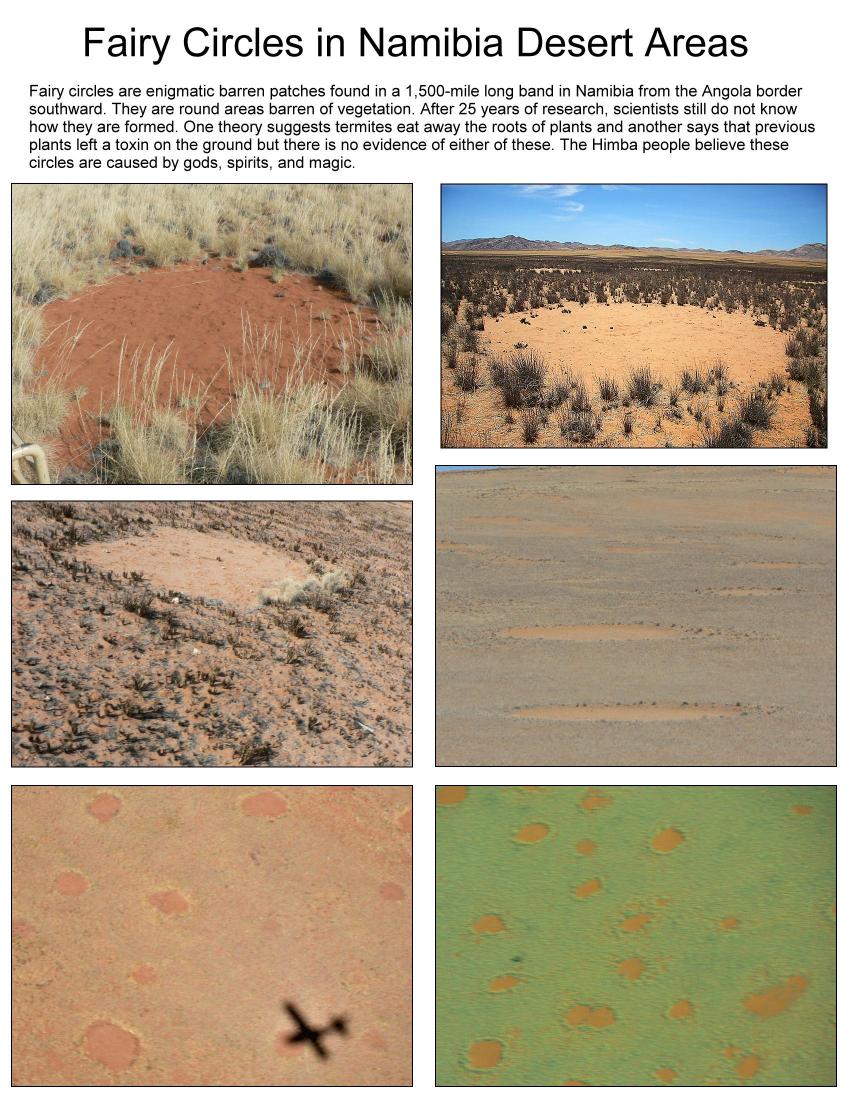 Fairy Circles, an unexplained phenomena in Namibia