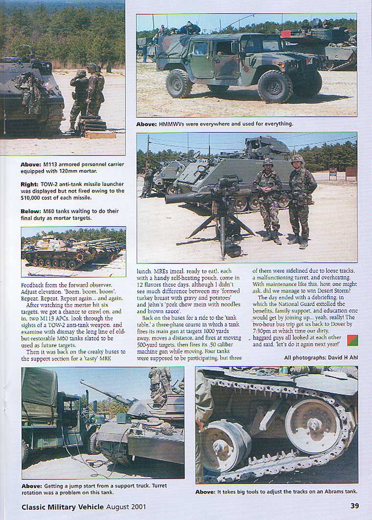 Classic Military Vehicle Magazine Issue 3 Over There Column By David Ahl